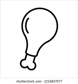 Fried Chicken Icon Logo Design Vector Template Illustration Sign And Symbol