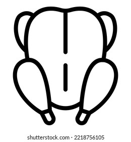 Fried chicken icon outline vector. Diet food. Keto eating