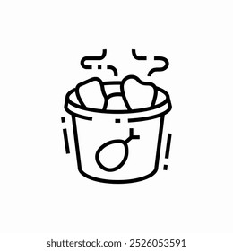 fried chicken icon sign vector