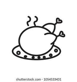 fried chicken  icon vector