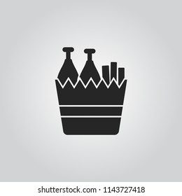 Fried Chicken icon vector