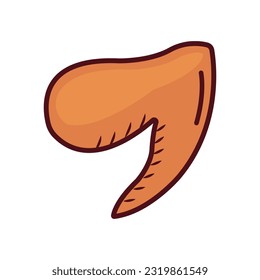 plantilla de diseño de vectores de iconos de pollo frito