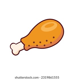 fried chicken icon vector design template