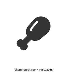 fried chicken icon vector. fried chicken icon glyph style design
