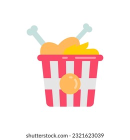 Fried Chicken icon in vector. Illustration