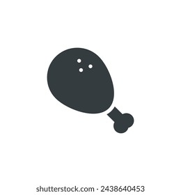 Icono de pollo frito, ilustración vectorial