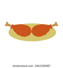 fried chicken icon vector illustration simple design