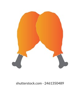 fried chicken icon vector illustration simple design