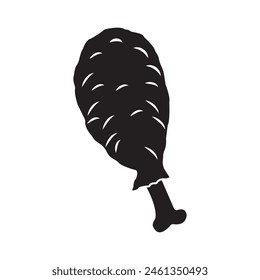 fried chicken icon vector illustration simple design