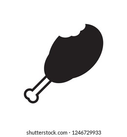 Fried chicken icon vector logo template