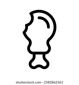 Fried Chicken Icon Vector Symbol Design Illustration