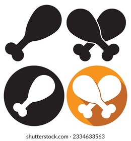 fried chicken icon vector template illustration logo design