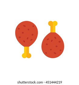 Fried chicken icon  yellow