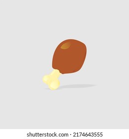 fried chicken illustration on a white background
