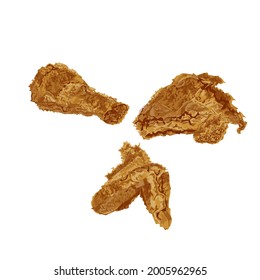 Fried chicken illustration vector image
