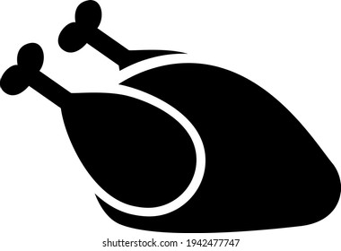 Fried chicken, illustration, vector on a white background