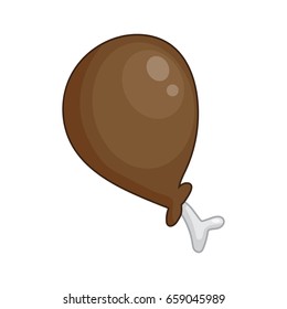 fried chicken isolated illustration on white background