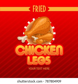 Fried Chicken leg illustration logo