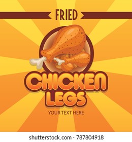 Fried Chicken leg illustration logo