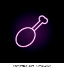 fried chicken leg neon icon. Elements of restaurant set. Simple icon for websites, web design, mobile app, info graphics