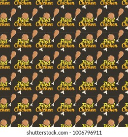  Fried chicken legs pattern background