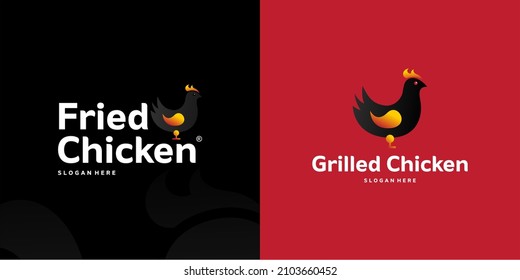 Fried Chicken logo, Grilled Chicken vector. 