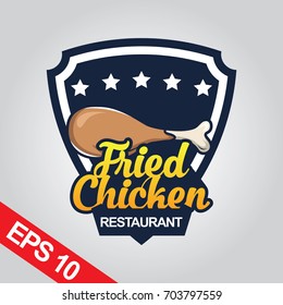 Fried Chicken logo, Set chicken logo