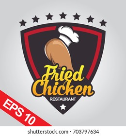 Fried Chicken logo, Set chicken logo