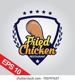 Fried Chicken logo, Set chicken logo