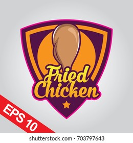 Fried Chicken logo, Set chicken logo