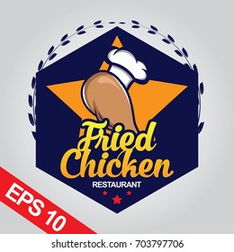 Fried Chicken logo, Set chicken logo