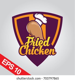 Fried Chicken logo, Set chicken logo