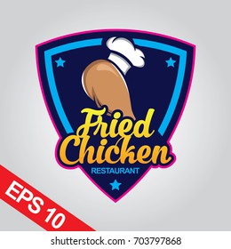 Fried Chicken logo, Set chicken logo