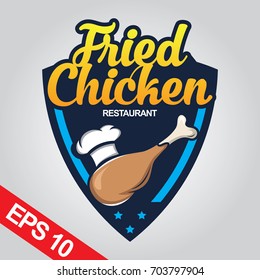 Fried Chicken logo, Set chicken logo