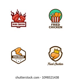Fried Chicken Logo Set Design