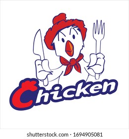 Fried chicken logo template vector illustration logo Vector