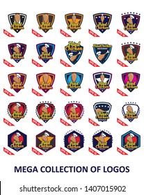 Fried chicken logos.  set of 25 fried chicken badges for your business. Modern designs templates for restaurant
