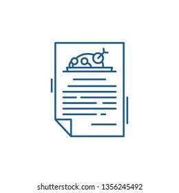 Fried chicken menu line icon concept. Fried chicken menu flat  vector symbol, sign, outline illustration.