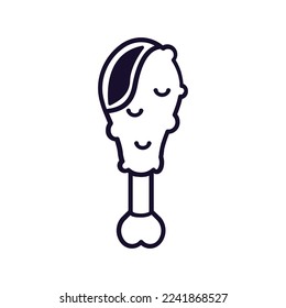 fried chicken outline food icon