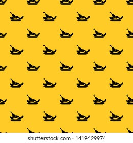 Fried chicken pattern seamless vector repeat geometric yellow for any design