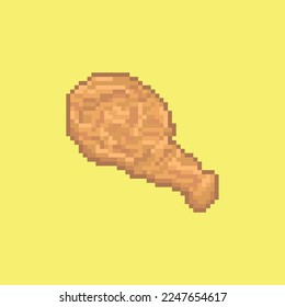 Pollo Frito En El Arte De Pixel