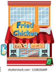 A fried chicken restaurant illustration