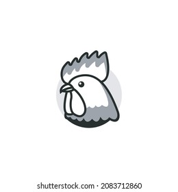 Plantilla con el logo del restaurante de pollo frito. Establecer etiqueta de pollo para la ilustración de plantilla de negocio. Vector del logo de la mascota de pollo, Ilustración del pollo. Ilustración del cartel