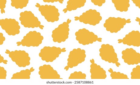 Fried chicken seamless pattern background. Fried chicken pattern. Fast food pattern background. Chicken leg. Perfect for fabrics, textile, wallpaper, and decor. SSTKbackgrounds