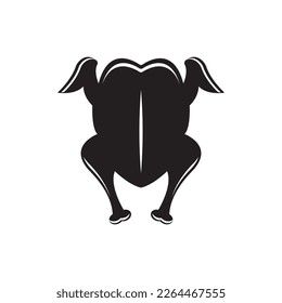 Fried chicken symbol simple icon, illustration design template.