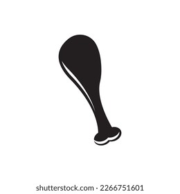 Símbolo de pollo frito icono simple, plantilla de diseño de ilustración.