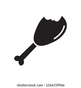 Fried chicken, chicken thighs icon in trendy flat style design. Vector graphic illustration. Suitable for website design, logo, app, and ui. EPS 10.