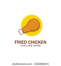 Fried Chicken Unique Design with Vector Concept. Suitable for Restaurant and Cafe Logos.
