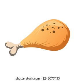 fried chicken vector, drumstick, isolated chicken legs