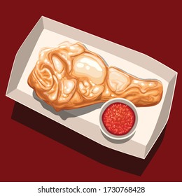 fried chicken in vector format